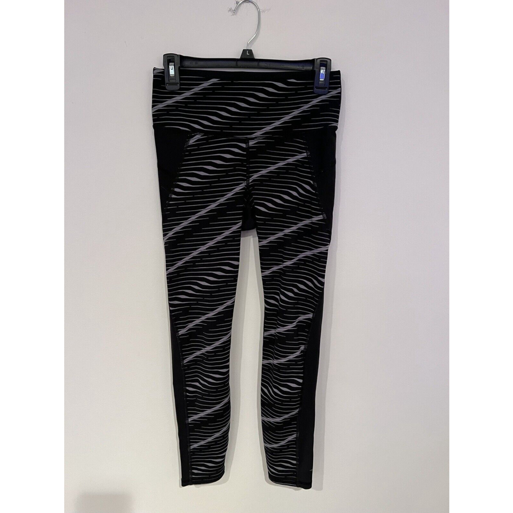 Athleta Size Sm Capri Cropped Leggings Black Gray Beige S/457962-00 S/74297 EUC